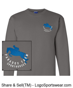 Champion Powerblend Adult Unisex Crewneck - Stone Grey Design Zoom